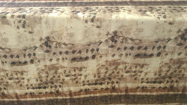 Viscose Crepe Abstract Brown/Camel