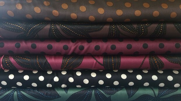 Viscose Satin Flower Green