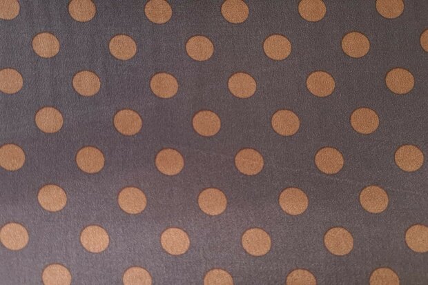 Viscose Satin Polka Dot Brown