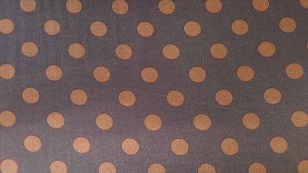 Viscose Satin Polka Dot Brown