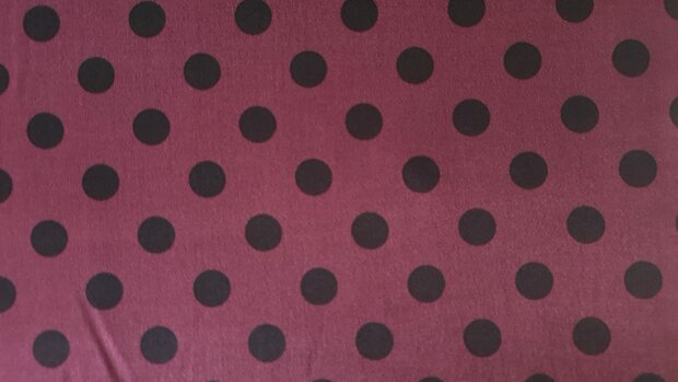 Viscose Satin Polka Dot Red