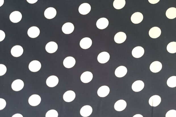 Viscose Satin Polka Dot Black