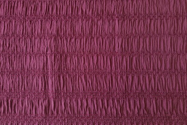 Viscose  Jacquard Smock Wine Red