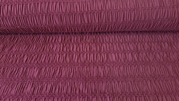Viscose  Jacquard Smock Wine Red