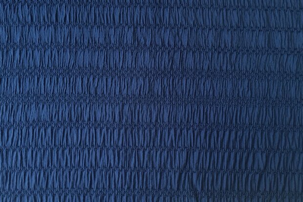 Viscose  Jacquard Smock Dark Blue