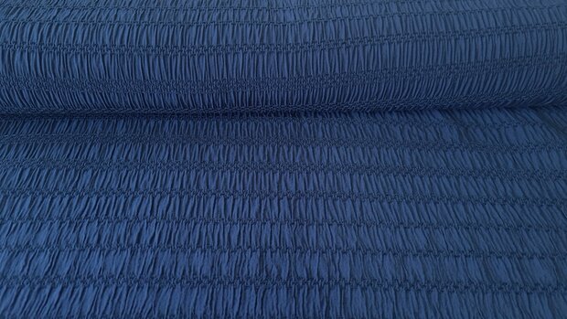 Viscose  Jacquard Smock Dark Blue