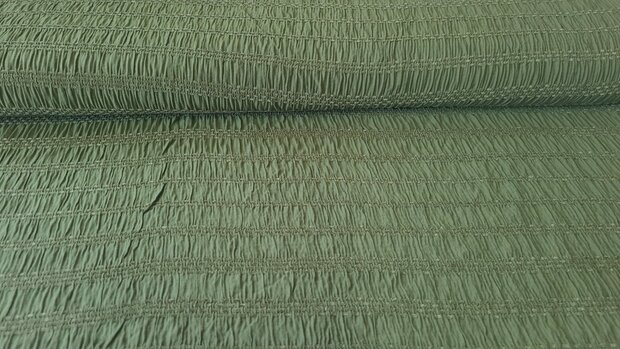 Viscose  Jacquard Smock Dark Green