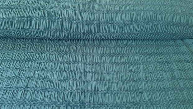 Viscose  Jacquard Smock Old Blue
