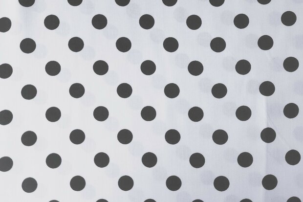 Viscose Small Polka Dots White