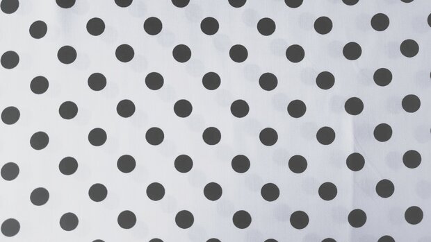 Viscose Small Polka Dots White