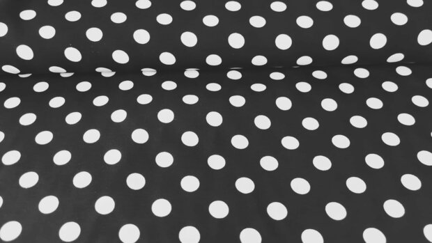 Viscose Small Polka Dots Black