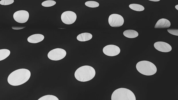 Viscose Polka Dots Black