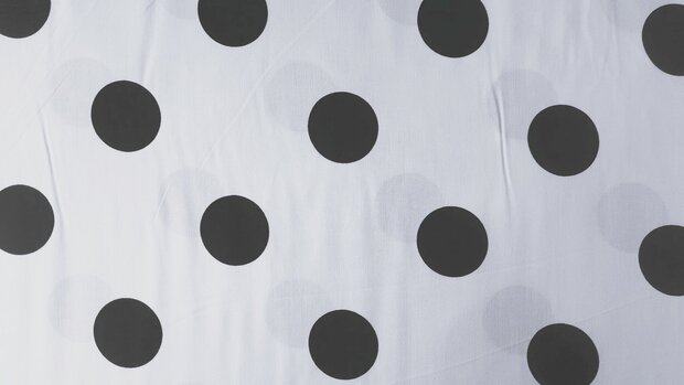 Viscose Polka Dots White