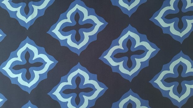 Viscose Abstract Flower Black