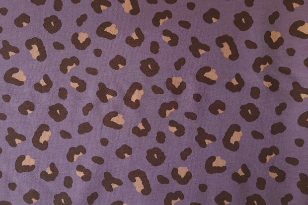 French Terry Panther Aubergine