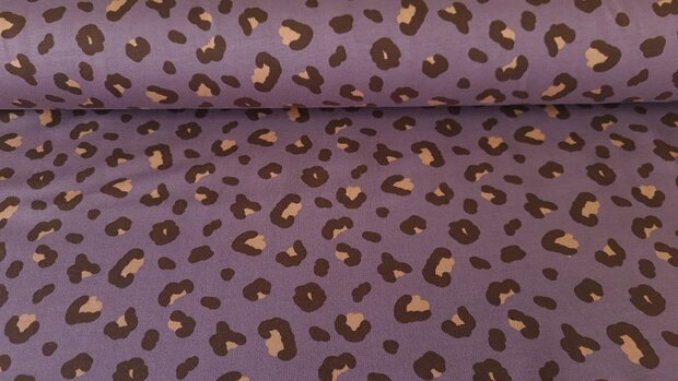 French Terry Panther Aubergine