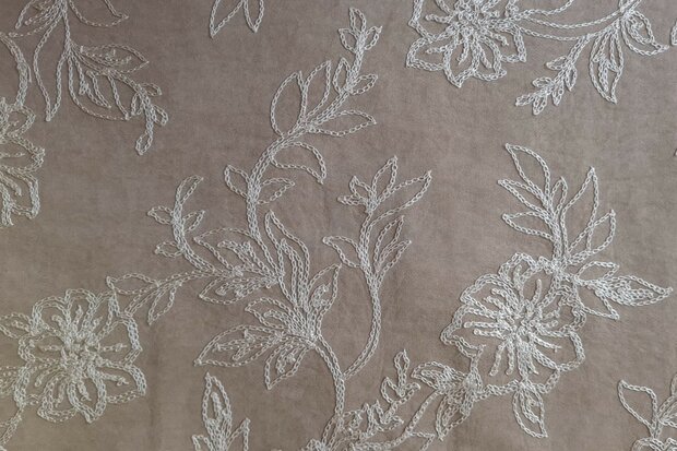 Faux Su&egrave;de Embroidery Sand
