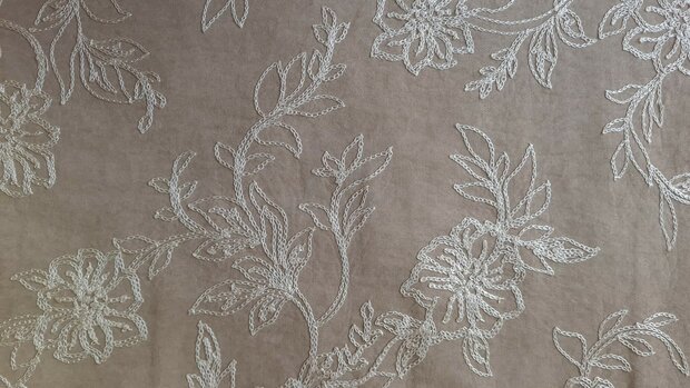 Faux Su&egrave;de Embroidery Sand