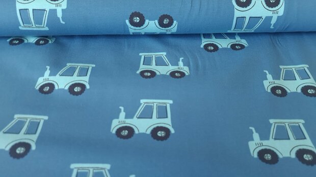 Cotton Jersey Tractor Blue