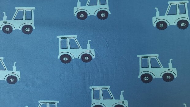 Cotton Jersey Tractor Blue