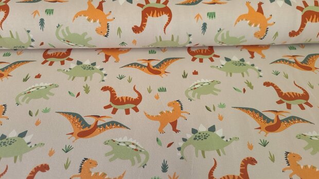 Cotton Jersey Dino Beige