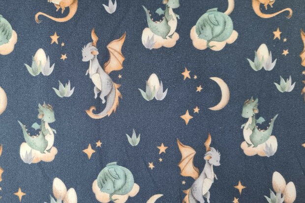 French Terry Dragon Navy