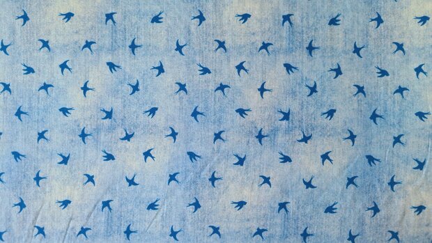 Cotton Jersey Birds Jeans