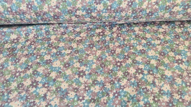 Cotton Jersey Milles Fleurs Mauve