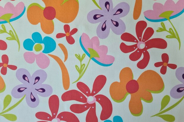 Cotton Jersey Sunny Flowers Multicolour