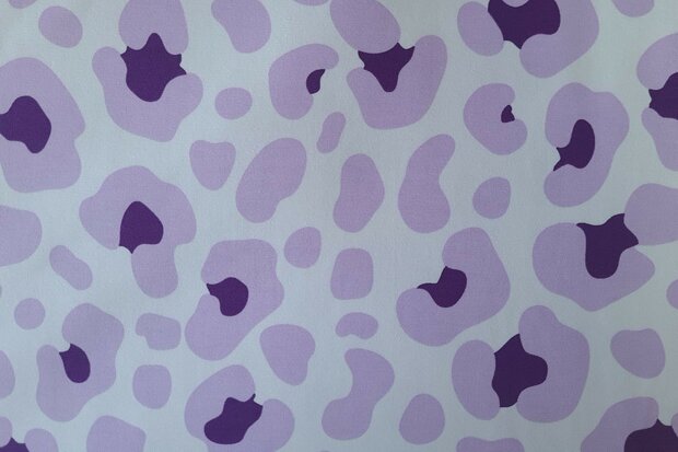 Cotton Jersey Leo Spots Lilac