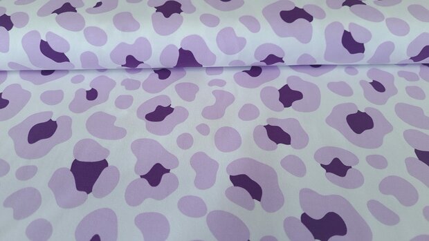 Cotton Jersey Leo Spots Lilac