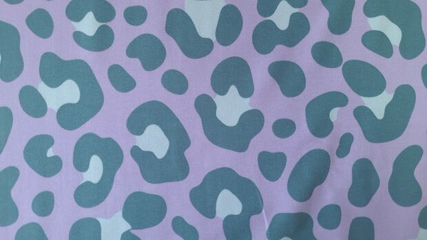 Cotton Jersey Leo Spots Lilac/Ros&eacute;