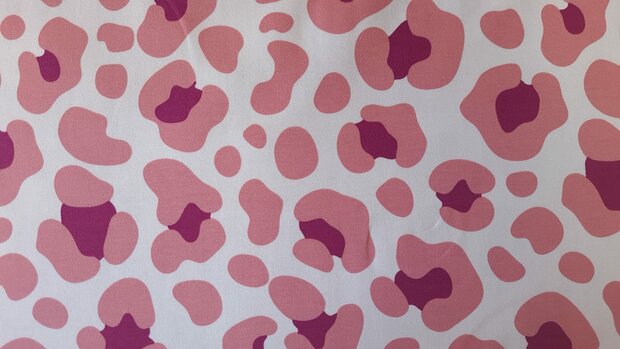 Cotton Jersey Leo Spots Coral