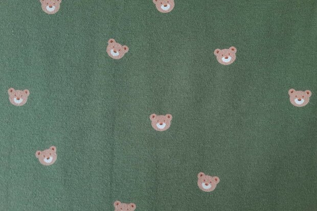 Cotton Jersey Baby Bear Green
