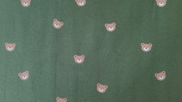 Cotton Jersey Baby Bear Green