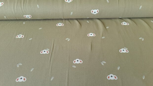 Cotton Jersey Baby Koala Green