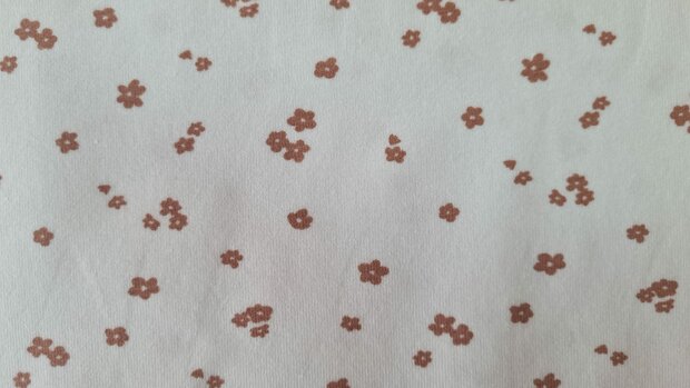 Cotton Jersey Petit Fleurs Off White