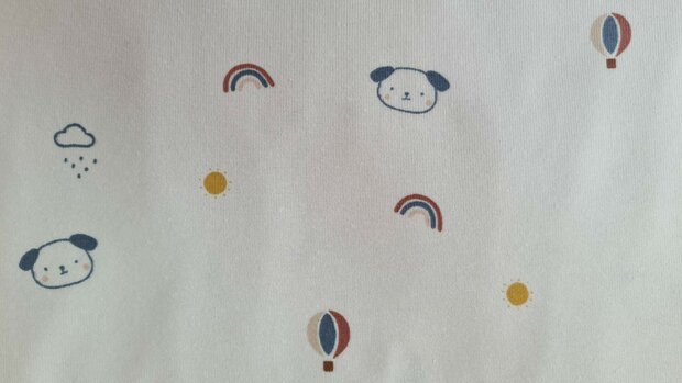 Cotton Jersey Multi Dessin Off White