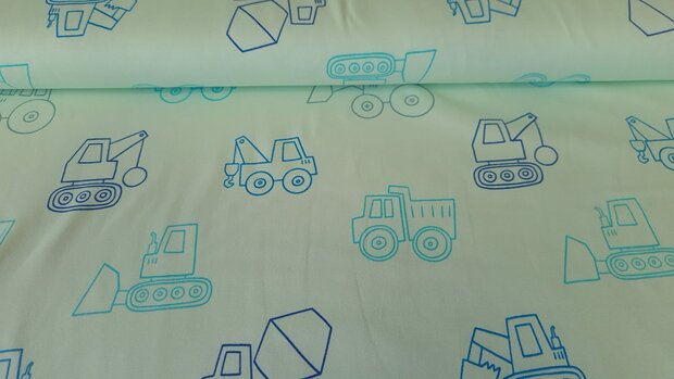 Cotton Jersey Construction Machines Mint