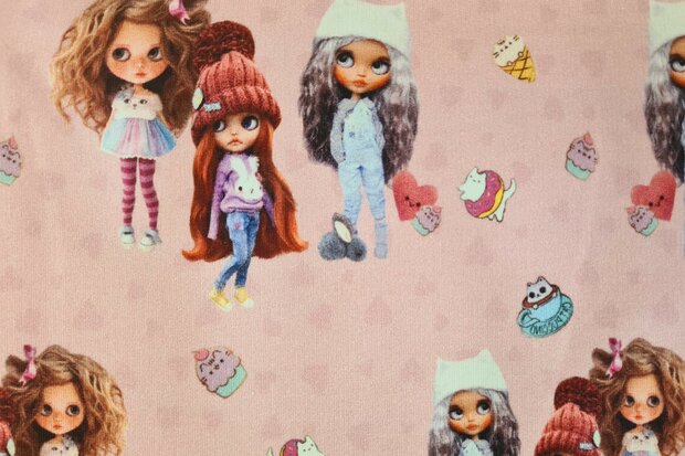 French Terry Dolls Light Pink