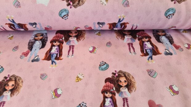 French Terry Dolls Light Pink