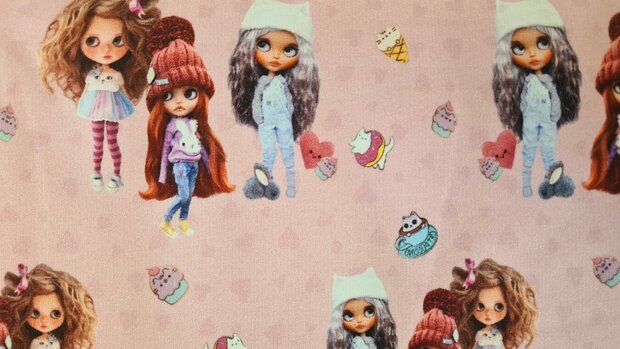 French Terry Dolls Light Pink