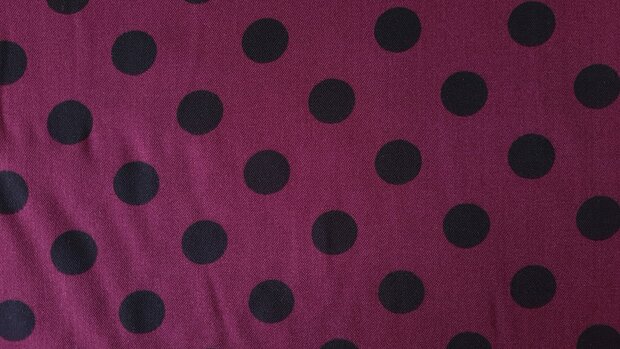 Viscose Twill Polka Dot Red