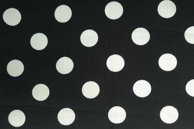 Viscose Twill Polka Dot Black