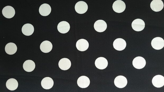 Viscose Twill Polka Dot Black