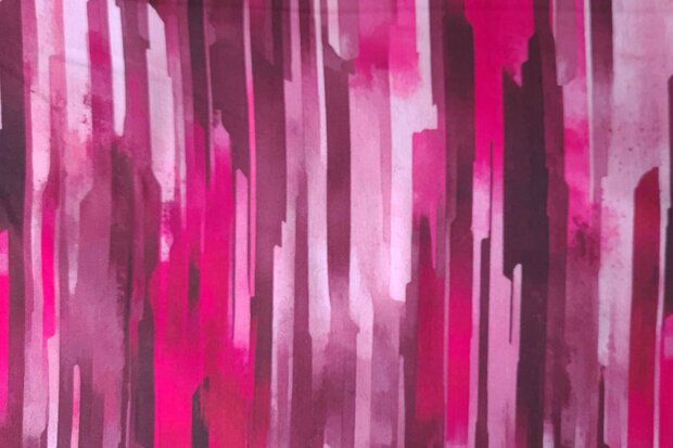 Ecovero Viscose Twill Stripes Magenta