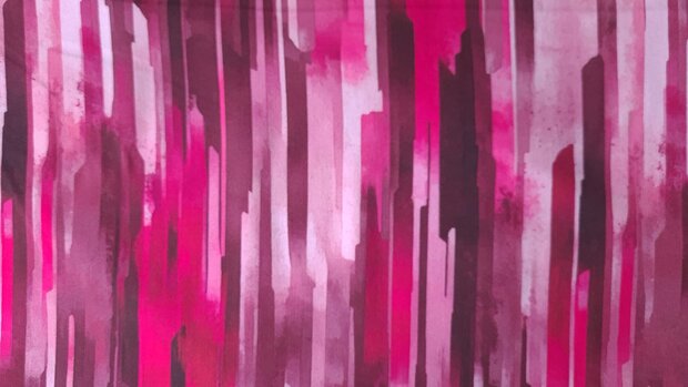 Ecovero Viscose Twill Stripes Magenta