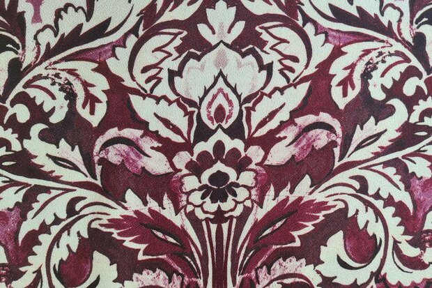 Viscose Crepe Ornament Bordeaux
