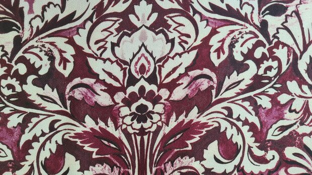 Viscose Crepe Ornament Bordeaux