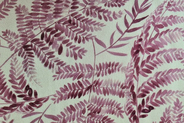 Viscose Crepe Twigs Bordeaux